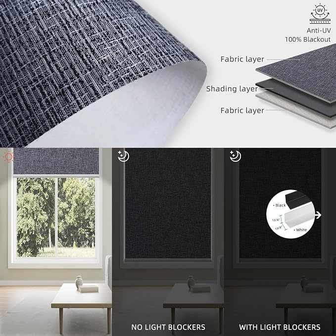 SmartWings Motorized 100% Blackout Shades Blinds, Custom Size, Cordless Window - Image 5
