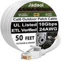 Jadaol Cat 6 Ethernet Cable 50 ft, Outdoor&Indoor, Support Cat8/7 Network LAN by Jadaol