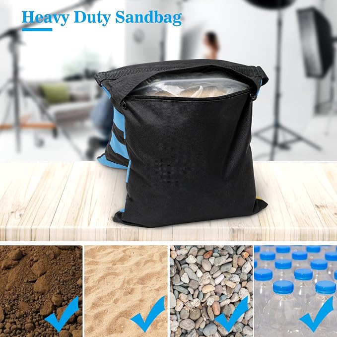 4 Packs Blue Sandbag Weight Bags - Image 3