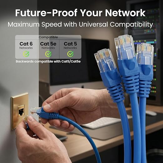 GEARit Cat 6 Ethernet Patch Cable 20 ft Blue - Image 9