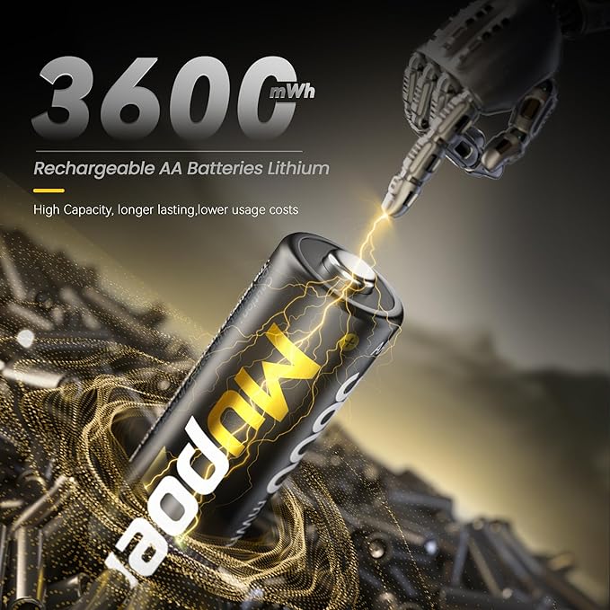 Rechargeable AA Lithium Batteries - Image 2