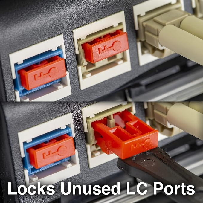 NTW NL-LCPBK50-RD Net-Lock Locking LC Port/Dust Blocker - Image 2