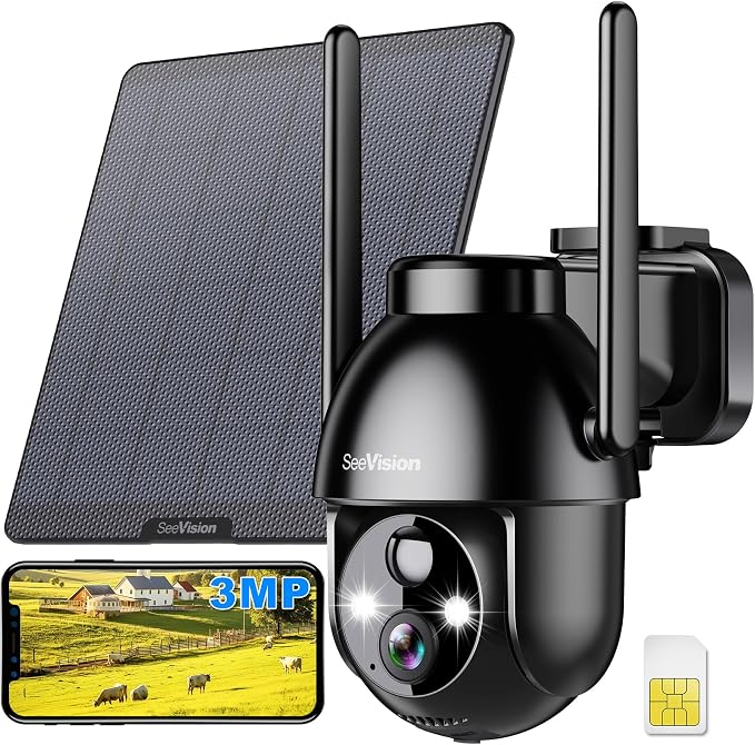 SeeVision 4G LTE Cellular Security Camera, No WiFi by Unknown