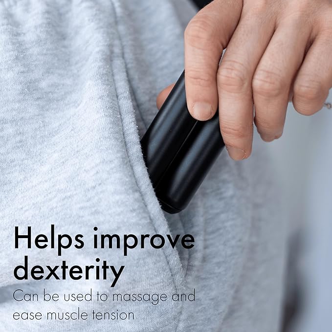 ONO Roller - Handheld Fidget Toy for Adults | Help Relieve Stress, Anxiety, Tension | Promotes Focus, Clarity | Compact, Portable Design (Black, Junior Size - Aluminum)