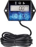 Runleader Small Engine Hour Meter, Digital Tachometer, Maintenance Reminder, Battery Replaceable, User Shutdown, Use for ZTR Lawn Mower Tractor Generator Marine Outboard ATV (HM011F)