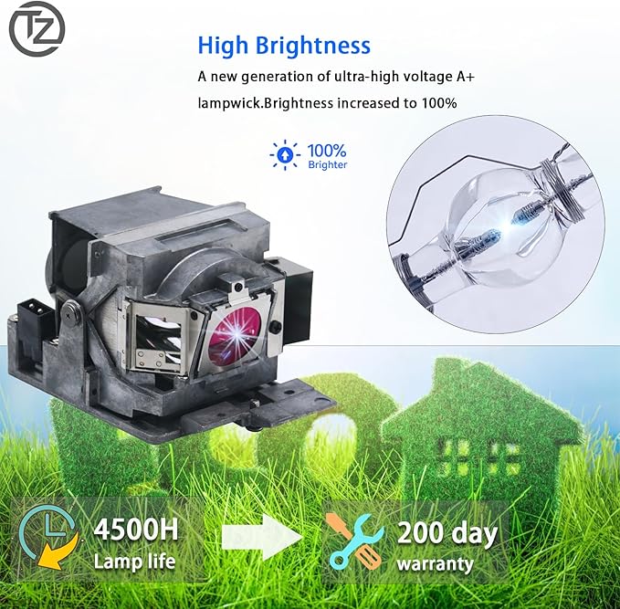 TZRSQL RLC-103/5J.JDP05.001 Original Quality Replacement Projector Bulb Lamp for BenQ MH760 SW920+ SX920 TH920 DW921 SU922 for Viewsonic PG800W PG800HD PG800X PRO8510L Pro8520WL Pro8530HDL Pro8800WUL