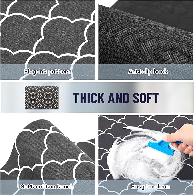Teenyyou 2 Pcs 26" x 18" Dryer Top Protector Mat, Washer and Dryer Topper, Non Slip Waterproof Machine Cover Dust Proof Quick Drying Topper Pad for Laundry and Kitchen (Stylish)