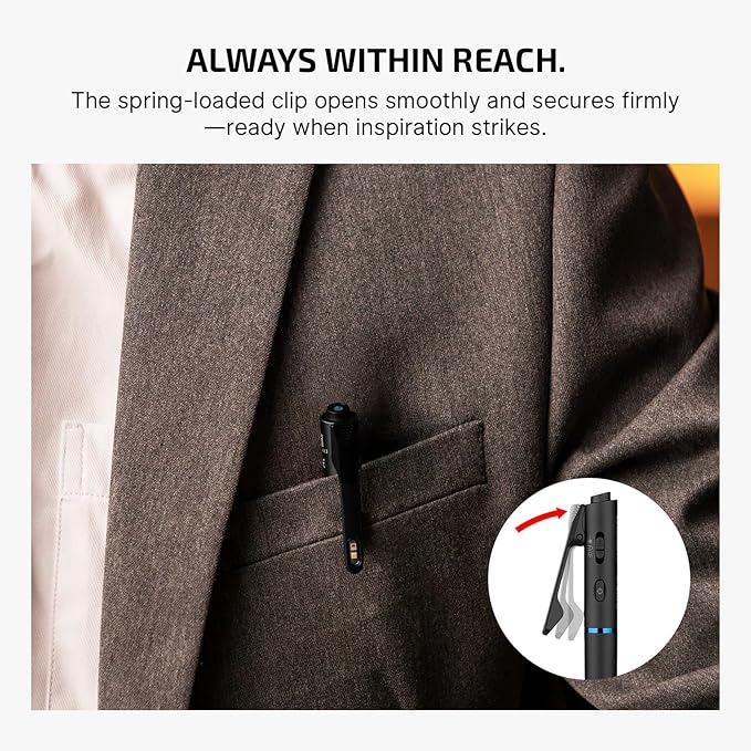 OLIGHT O'Pen 3 EDC Pen Light,120 Lumens with Green Beam, Red and White, USB-C Rechargeable LED Flashlight for Office, Writing, Presentation, Outdoor Uses, Professional Business Gift(Black)