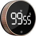 BlueSnail Kitchen Timer with LED Digital Display Smart Efficana for Home Classroom Gym Office, Volume and Brightness Adjustable Productivity Timer (Rose Gold)