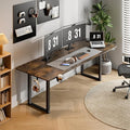 ONBRILL Standing Desk, 71x32 Inches Rectangle Stand Up Desk with 4 Legs, Dual Motor and Memory Controller, Adjustable Height from 28-46 Inches for Home and Computer Workstation, Rustic Brown