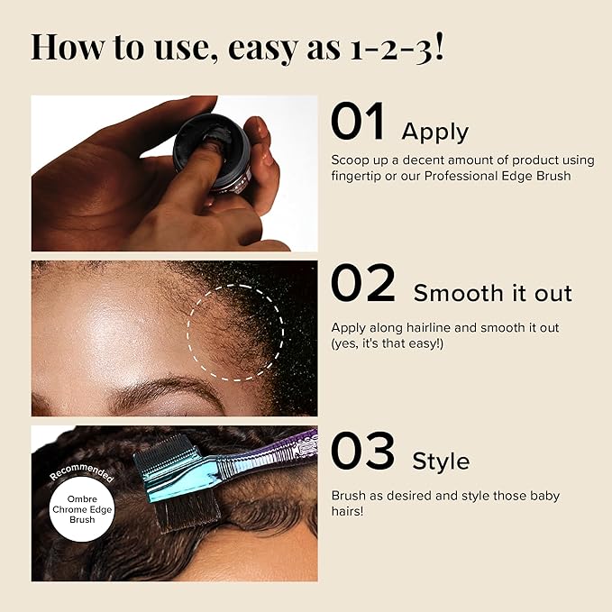 Red by Kiss Edge Fixer Extreme Hold, Strong Edge Control with 24-Hour Hold, Infused with Biotin for Nourishment & Hydration, No Flaking or Oily Residue (3.38 Fl.oz.)