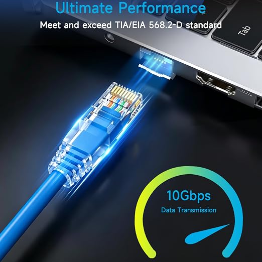 Cat6 Ethernet Cable 0.5 ft - 10G Network Patch Cable - Image 2