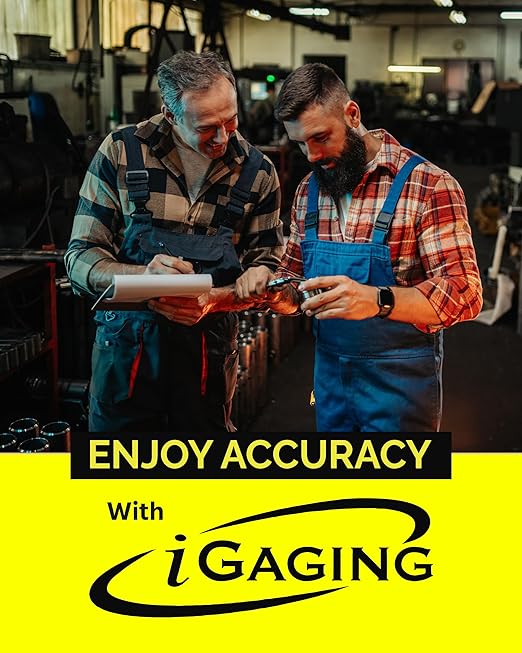 iGAGING Absolute Origin 0-8" Digital Caliper, IP54 Stainless Steel, SPC/USB Output Port, Inch & Metric Modes, Case, Manual, Battery