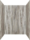 Palisade 78in x 60in x 30in Waterproof Vinyl Shower Surround Kit with Accessories in Louvre Granite