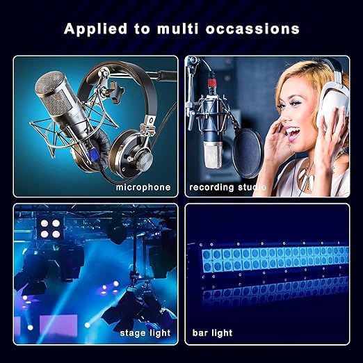 AuxLink 25ft XLR Microphone Cable 2Pack - Gold-Plated 3-Pin Male to Female, Compatible with Microphones, Speaker Systems, Stage Lighting and More