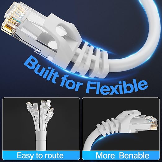 Cat6 Ethernet Cable 10Gbps 3 ft, UTP Ethernet Cable Cat 6, Flexible Bare Copper - Image 4