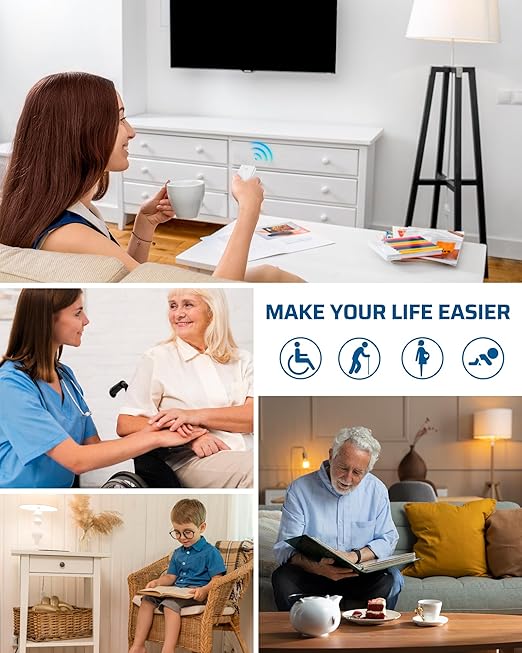 DEWENWILS Remote Control Light Socket, Wireless Remote Control Lamp Bulb Socket with Switch for Pull Chain Light Fixtures, 100FT Range, No Wiring Needed, ETL Listed(Shorter Version)