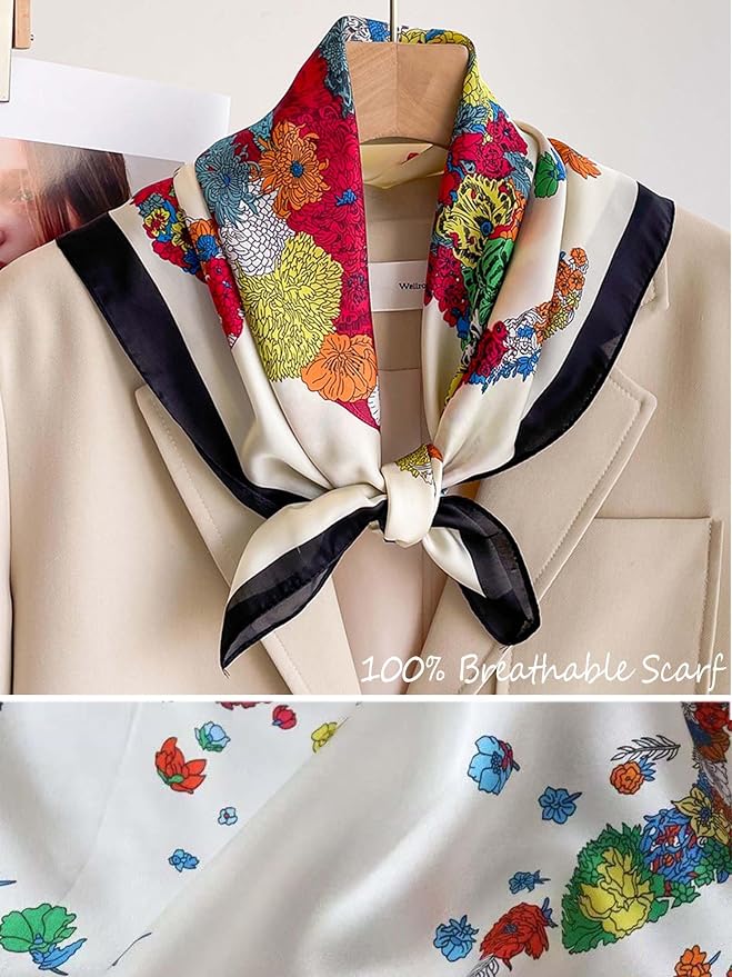 Silky Scarf for Women Lightweight Satin Bandanas Neck Hair Wrap For Sleeping - Image 3