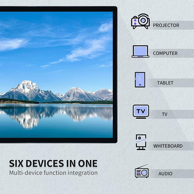 TouchWo 43 inch Interactive Touchscreen Monitor, Smart Board with 16:9 Display 1080P, Win-10 Electronic Whiteboard Touchscreen PC for Office and Classroom, Core i7 RAM 8G & ROM 256G