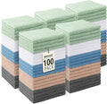 UNIMADE Washcloths Bulk 100 Pack Face Towels (12" x 12"), Highly Soft Wash Cloths and Hand Towels, Fast Drying Multi-Purpose Microfiber Cleansing Cloths for Bathroom, Hotel, Spa, and Salon-Multicolor