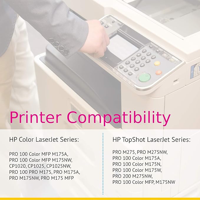 CS Replacement Toner Cartridge Compatible with HP CP1025 CE310A Black 126A Color Laserjet CP1020 CP1025 CP1025NW Pro 100 Pro M175 Pro M175A Pro M175NW Pro 100 Color MFP M175A M175NW