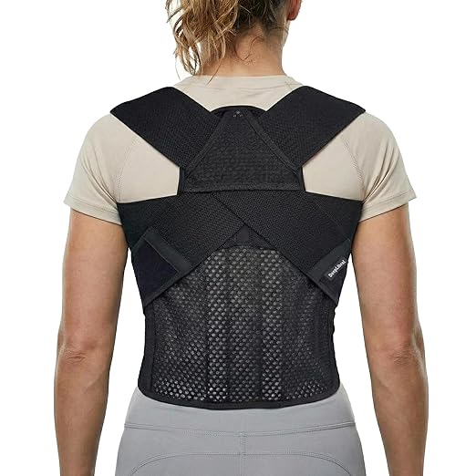 Full Back Posture Corrector for Women & Men – Pull-Back System Posture Brace – Wide Soft Straps, Breathable Mesh, Adjustable Support for Slouching, Rounded Shoulders & Upper Spine Pain Relief