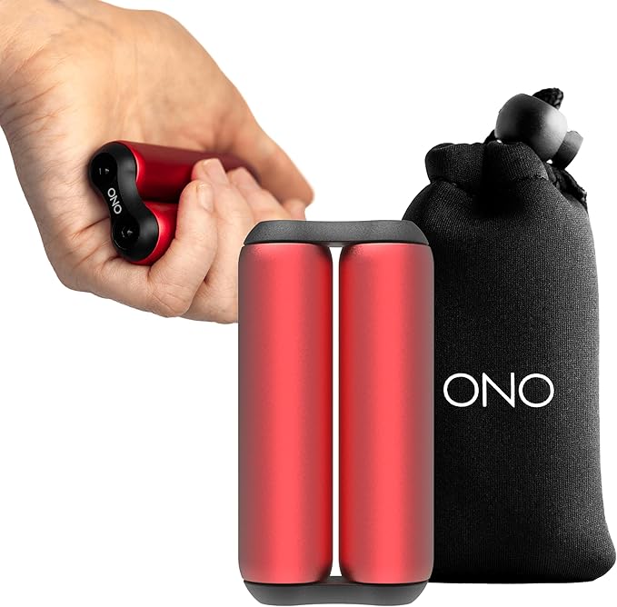 ONO Roller - Handheld Fidget Toy for Adults | Help Relieve Stress, Anxiety, Tension | Promotes Focus, Clarity | Compact, Portable Design (Red, Junior Size - Aluminum)