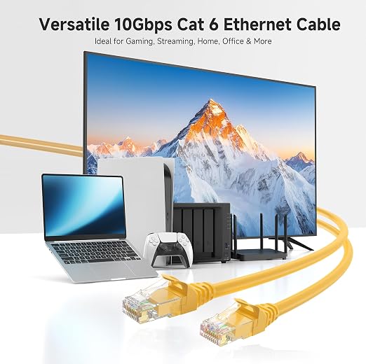 Cable Matters 10Gbps Snagless Cat 6 Ethernet Cable - 5ft - Image 2