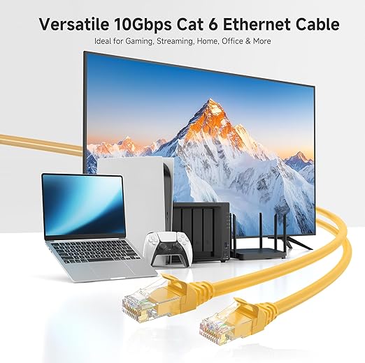 Cable Matters 10Gbps Snagless Short Cat 6 Ethernet Cable - 2ft - Image 2