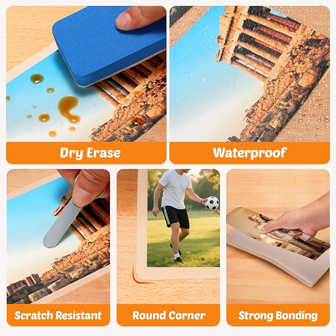 Lamtetur Thermal Laminating Pouches 9"x11.5" Inches, Holds 8.5 x 11 Inch Sheets,5mil 200Pack Hot Laminate Films, Clear Laminator Papers, Letter Size Lamination Sheets (125Mic 200Pcs)