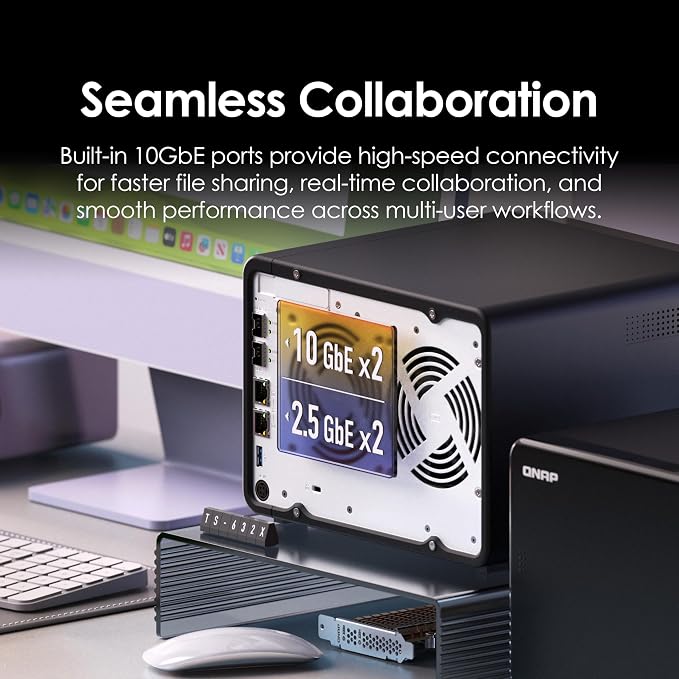 QNAP TS-632X-4G-US 6 Bay 10GbE Desktop NAS - Image 4