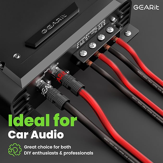 GEARit Pro Series 16AWG Speaker Wire, 16 Gauge Speaker Wire Cable (100 Feet / 30 Meters) Great Use for Home Theater Speakers and Car Speakers, Transparent Black/Red