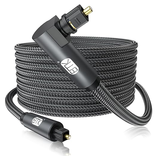 EMK 90 Degree Toslink Optical Cable 360 Degree Free-Rotating Plug Fiber Optic - Image 8