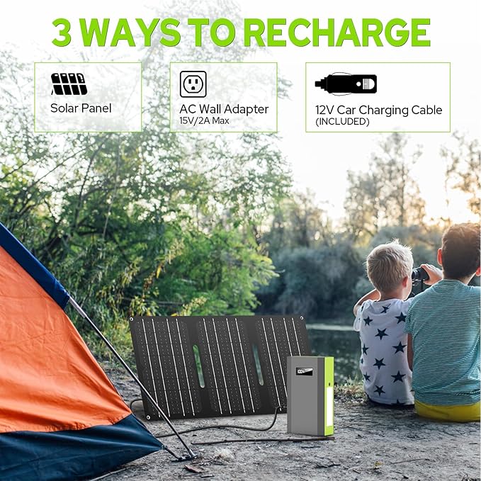 ZeroKor Portable Power Bank with AC Outlet, 65W 110V External Battery Pack 23400mAh Portable Laptop Charger Portable Power Source Backup for Outdoor Tent Camping Home Office Smart Devices -Green