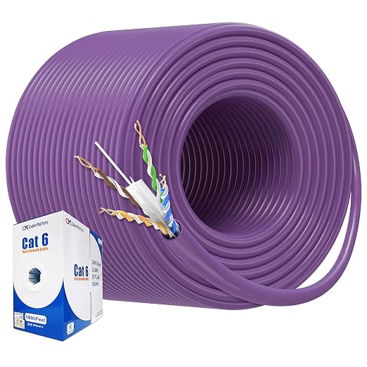 Cable Matters 10Gbps in-Wall Rated 23AWG Bare Copper Cat 6 Cable - 1000ft by CableMatters