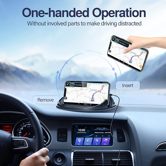 Loncaster Car Phone Holder, Car Phone Mount Silicone Car Pad Mat - Image 3