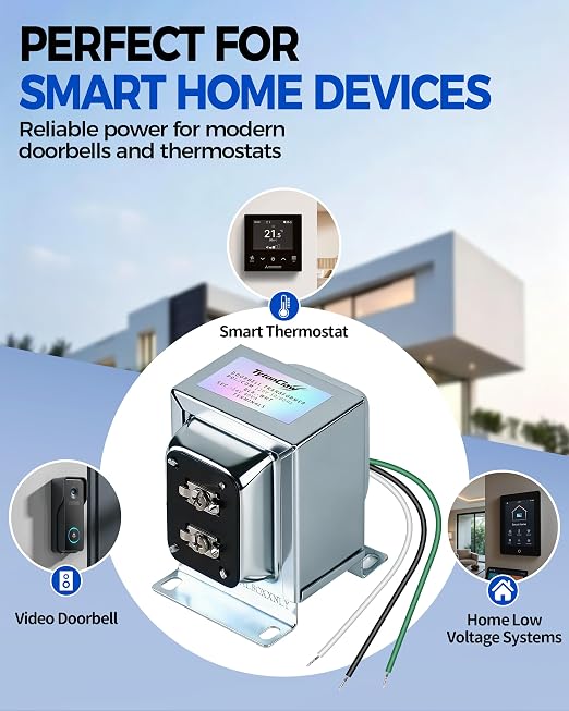24V 40VA Hardwired Transformer for Ring Video Doorbell, Eufy & Smart Thermostats - Image 7