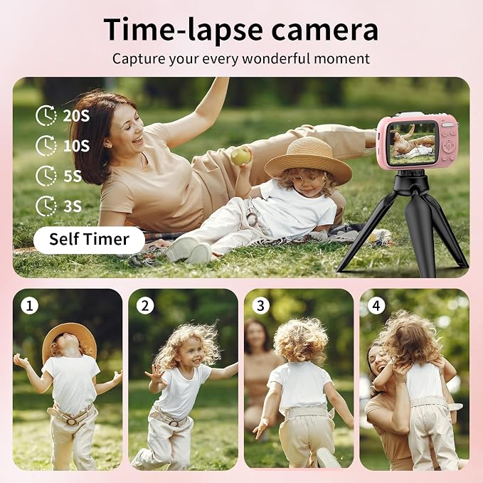 WellTone Digital Camera Kids 4K Video 64MP Photography Cameras, Compact 18X - Image 4