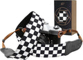 Padwa Lifestyle Black and White Plaid Camera Strap by PadwaLifestyleCameraStrap