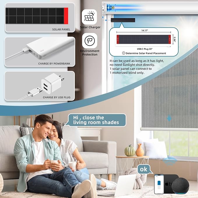 SmartWings Motorized Light Filtering Roller Shades Work - Image 2