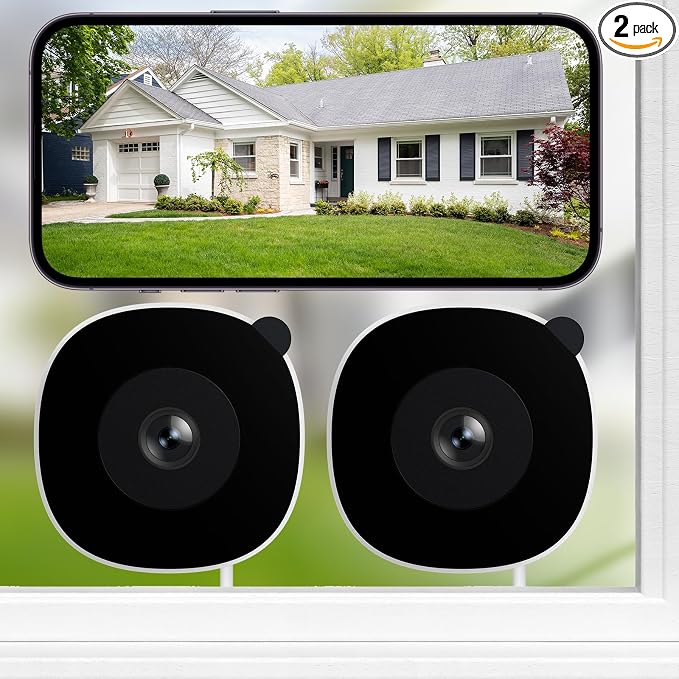 INFIYA 2K No Drill Window Camera-2 Pack 2.4Ghz & 5Ghz WiFi Dome Cameras by INFIYA