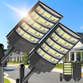 OKPRO Solar Street Lights Outdoor,10000W Solar Lights Outdoor Waterproof with Motion Sensor, IP66 Solar Flood Lights for Yard, Pathway, Parking Lot - 350° Wide Angle & Remote Control Included (2 PACK)