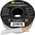 16AWG Speaker Wire, GearIT Pro Series 16 Gauge Speaker Wire Cable (100 Feet / 30.48 Meters) Great Use for Home Theater Speakers and Car Speakers, White