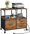 DEVAISE 3 Drawer Mobile File Cabinet, Rolling Printer Stand by DEVAISE