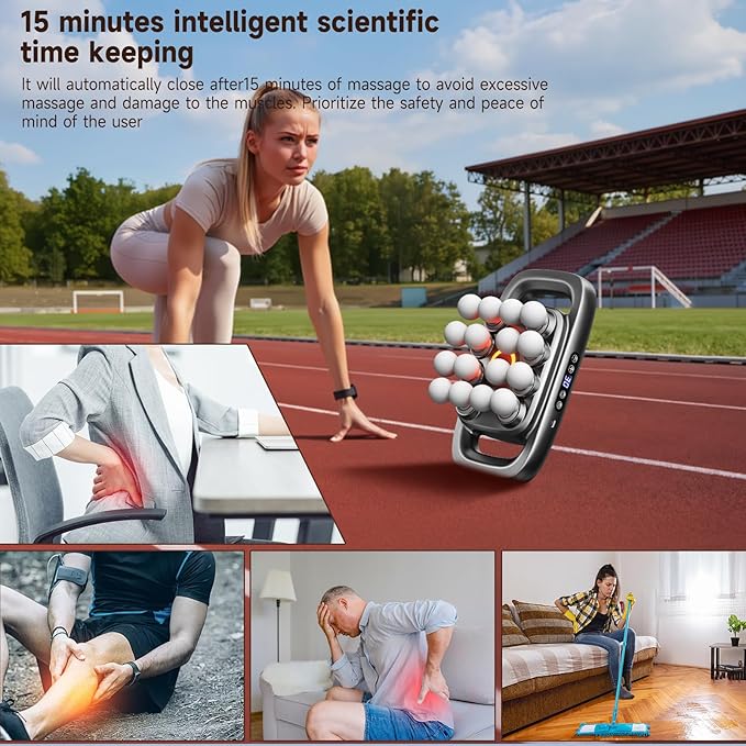 Fakosre Upgraded 16-Head Massage Gun, Deep Tissue Percussion Massager, Muscle Massage Gun for Back, Shoulders, Legs, Body Muscle Pain Relief, Gifts for Men and Women