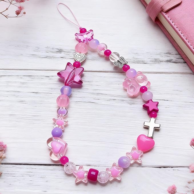 Beaded Camera Wrist Strap Cute Digital Camera Charm Lanyard, Phone Wristlet - Image 3