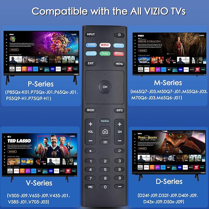 XRT136 for Vizio Smart TV Remote,Replacement Control for Vizio Smart LED LCD HD 4K UHD HDR TVs D-Series,E-Series, M-Series, P Series, PX Series, V-Series