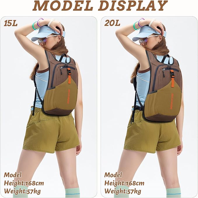 BECOJADDE 20L Small Hiking Backpack - Image 5