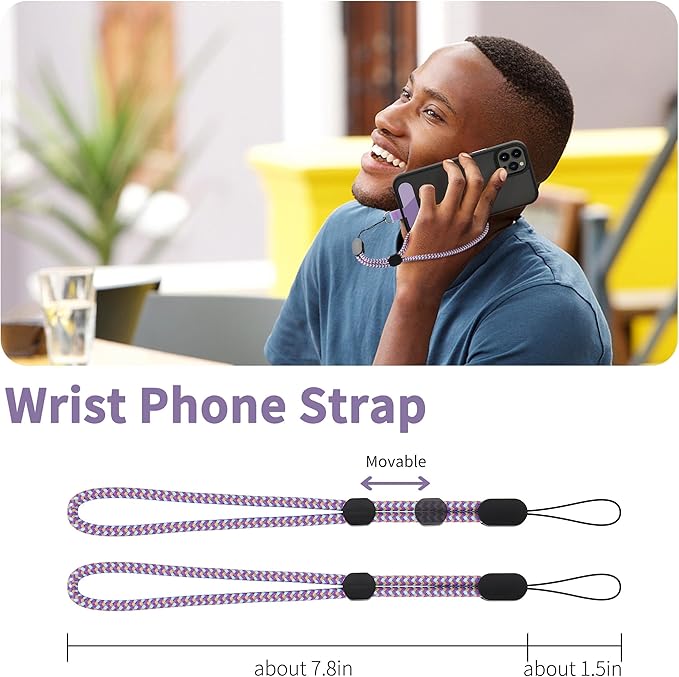 CACOE Phone Lanyard 2 Pcs-1 Pcs Adjustable Neck Strap, 2 Pads, Universal - Image 2