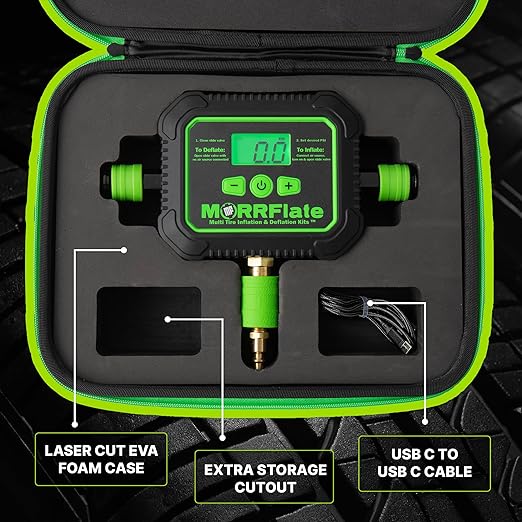 MORRFlate Air Hub Digital Air Controller Universal AutoMagic Tire Inflation and Deflation System with Digital User PSI Selection High-Flow Solenoids Rugged Design Includes Case